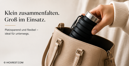 HICKREST® FlexBottle Faltbare Premium Silikon-Trinkflasche