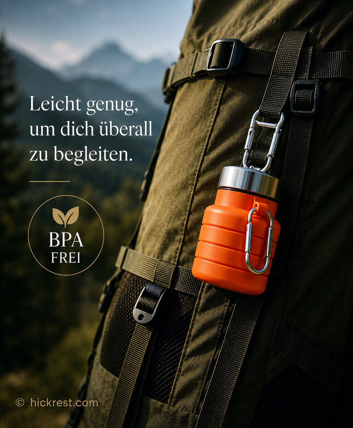 HICKREST® FlexBottle Faltbare Premium Silikon-Trinkflasche